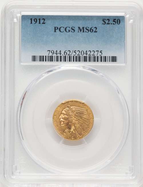 1912 $2.50 Indian Quarter Eagle PCGS MS62 (522502006)