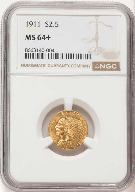 1911 $2.50 Indian Quarter Eagle NGC MS64+ (774844003)