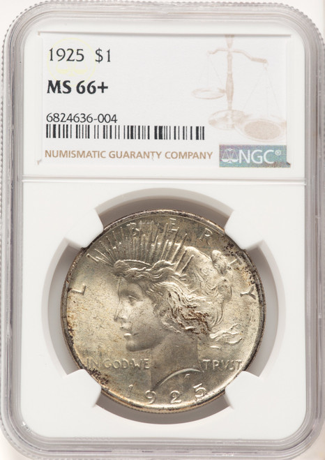1925 Peace Dollar NGC MS66+ (780479005)