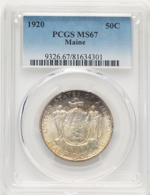 1920 50C Maine Commemorative Silver PCGS MS67