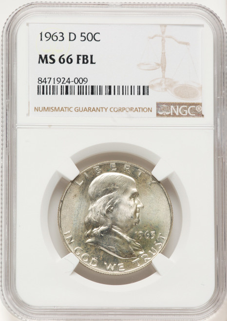 1963-D 50C FL Franklin Half Dollar NGC MS66