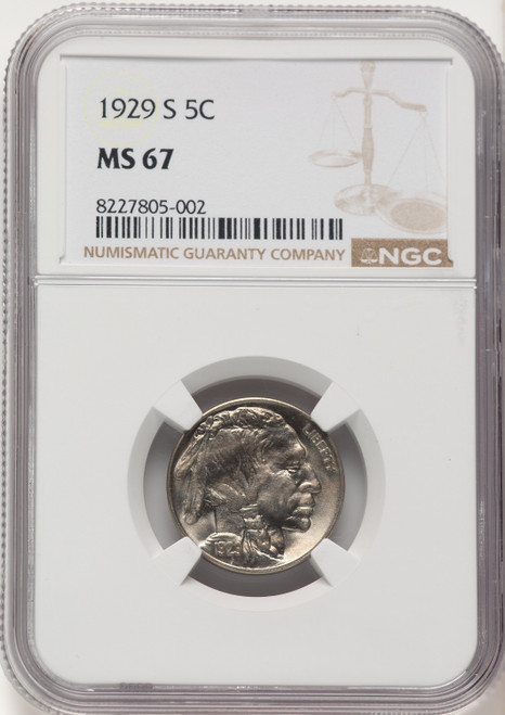 1929-S 5C Buffalo Nickel NGC MS67