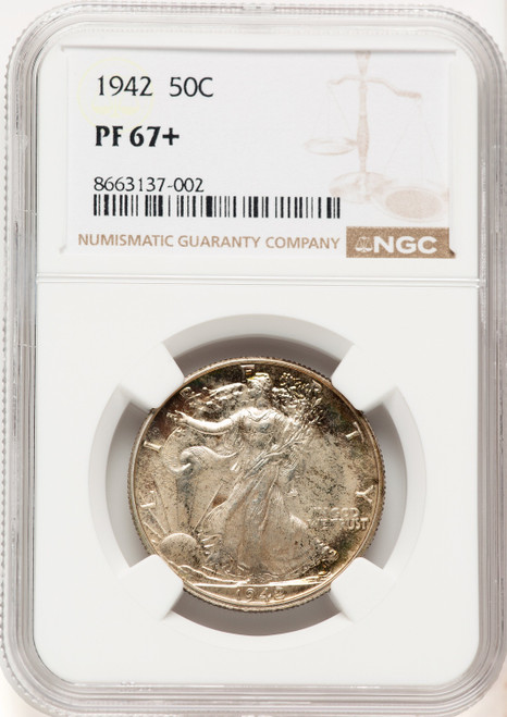 1942 50C Proof Walking Liberty Half Dollar NGC PR67+ (780389006)
