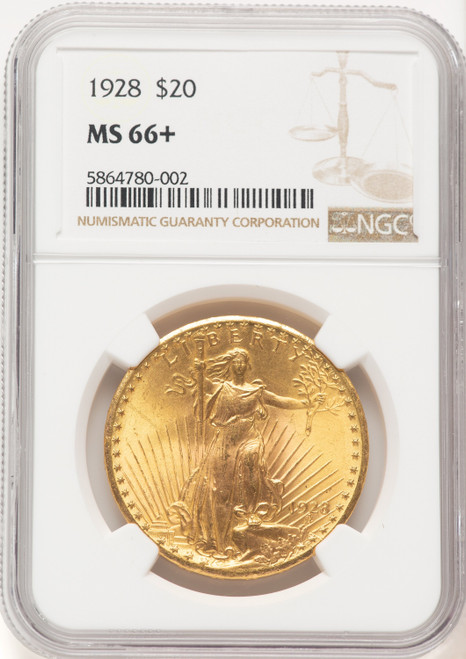 1928 $20 Saint-Gaudens Double Eagle NGC MS66+ (507306003)