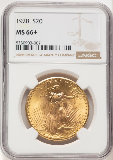 1928 $20 Saint-Gaudens Double Eagle NGC MS66