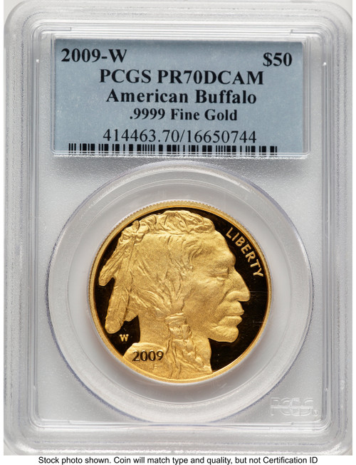 2009-W Proof Gold Buffalo 1 oz Blue Label PCGS PR70
