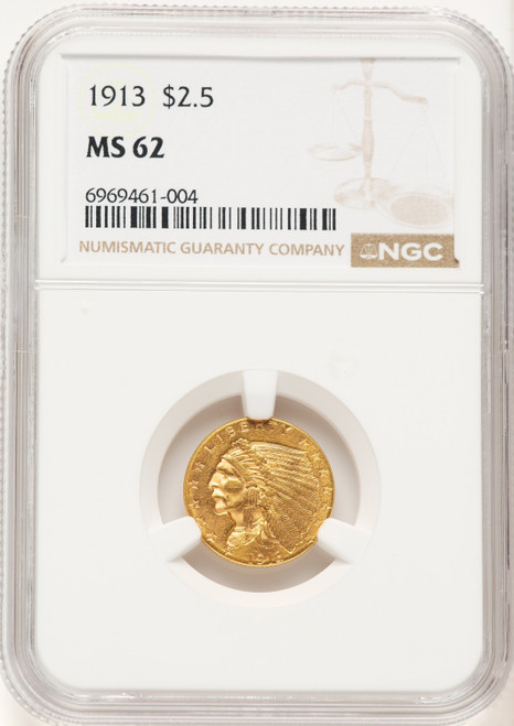 1913 $2.50 Indian Quarter Eagle NGC MS62 (784412060)