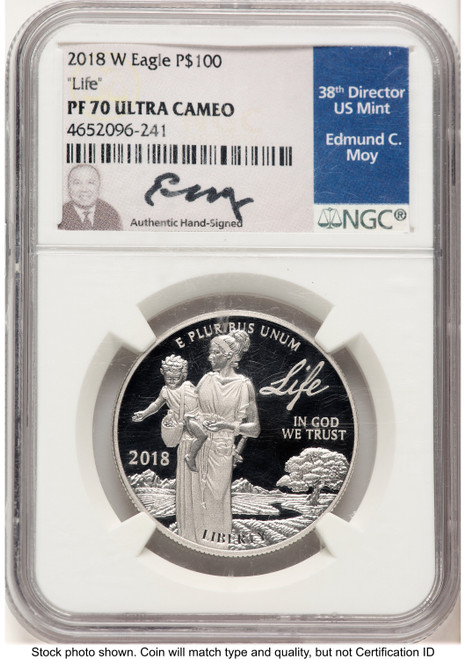 2018-W Proof Platinum Eagle 1 oz NGC PF70 Ed Moy (784188005)
