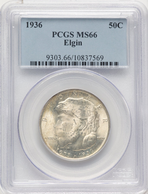 1936 50C Elgin Commemorative Silver PCGS MS66