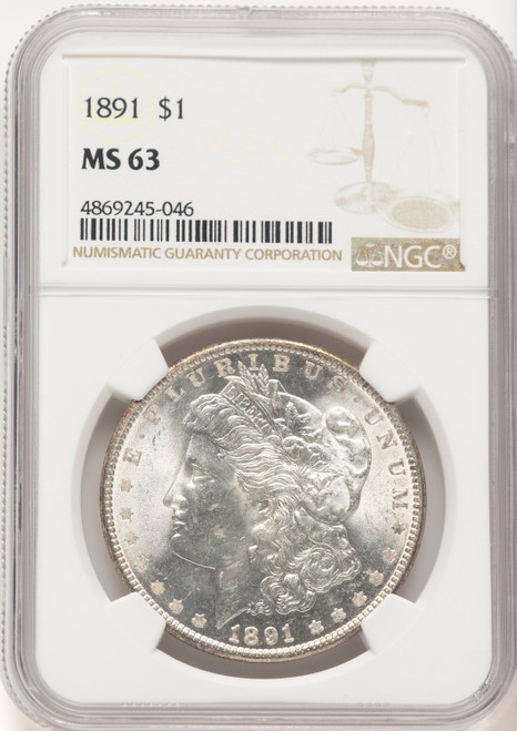 1891 Morgan Dollar NGC MS63