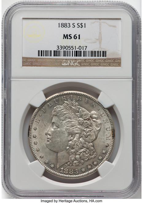 1883-S Morgan Dollar NGC MS61