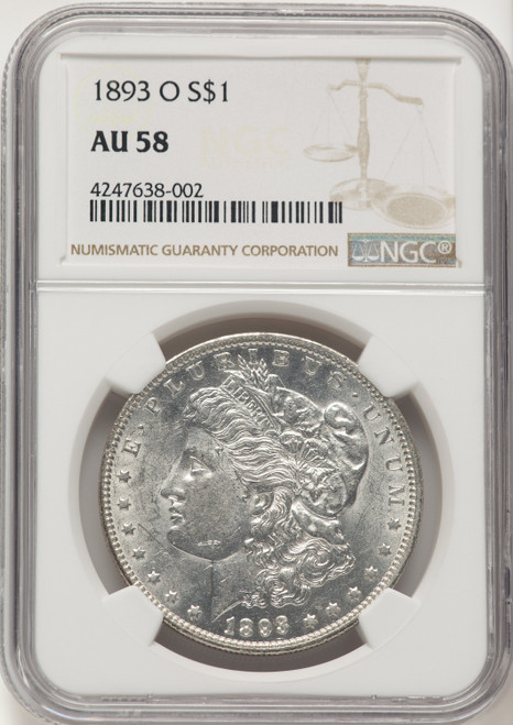 1893-O Morgan Dollar NGC AU58
