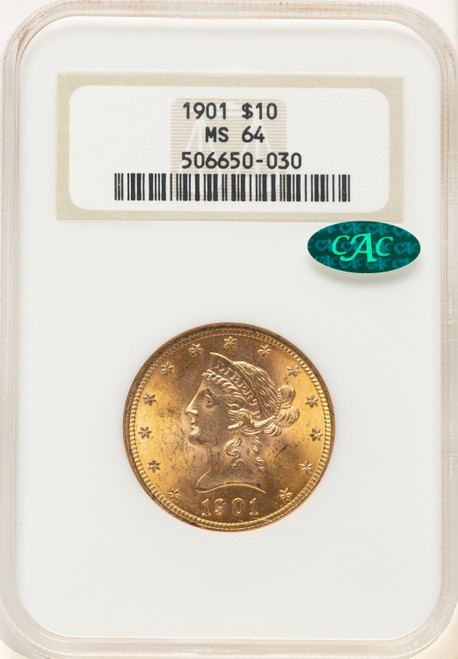 1901 $10 CAC Liberty Eagle NGC MS64