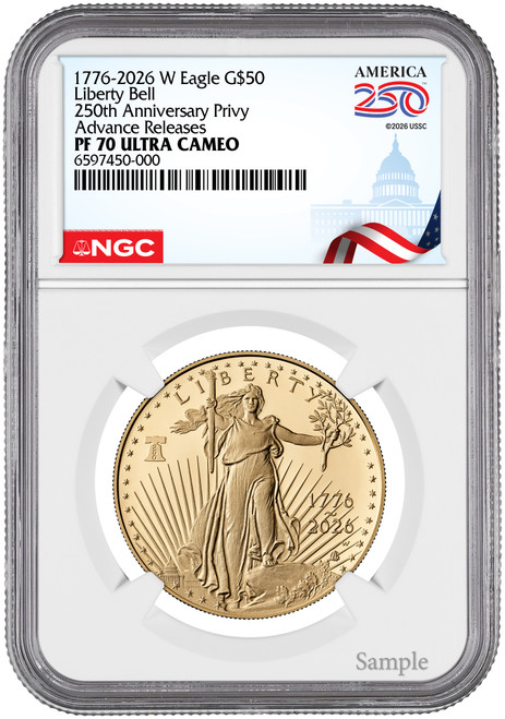 2026-W Tenth Ounce Proof Gold Eagle Liberty Bell AR NGC PF70UCAM