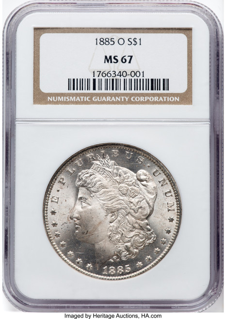 1885-O Morgan Dollar NGC MS67