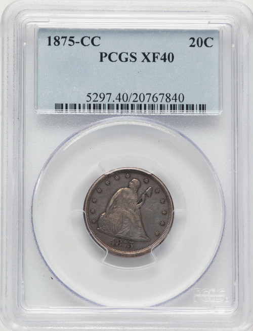 1875-CC 20C Twenty Cent Pieces PCGS XF40