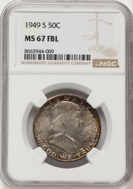 1949-S 50C FL Franklin Half Dollar NGC MS67