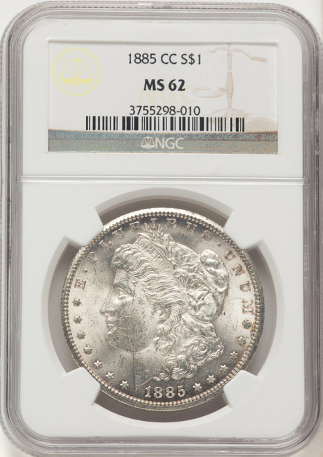 1885-CC Morgan Dollar NGC MS62