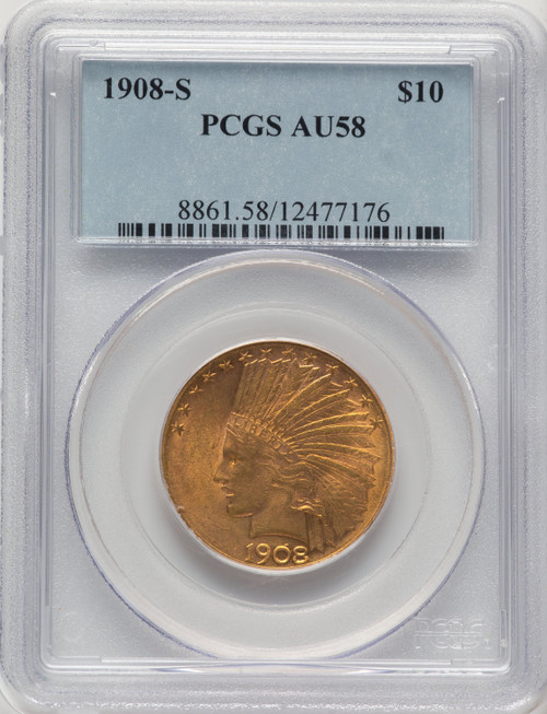 1908-S $10 Indian Eagle PCGS AU58