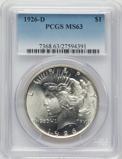 1926-D Peace Dollar PCGS MS63