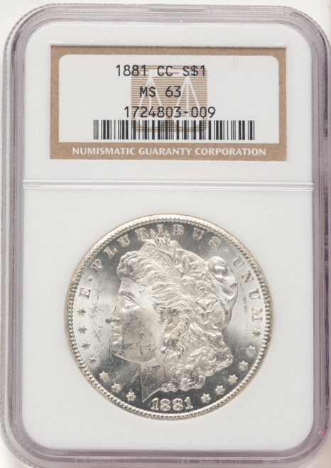 1881-CC Morgan Dollar NGC MS63