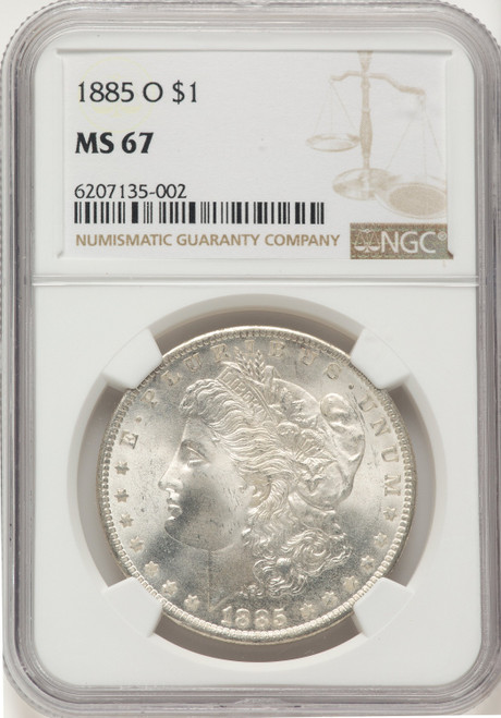 1885-O Morgan Dollar NGC MS67