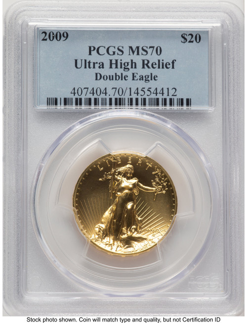 2009 G$20 Ultra High Relief Blue Gradient PCGS MS70