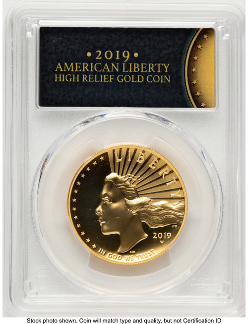 2019-W G$100 American Liberty High Relief Enhanced DMPL FS 2019 HR Label PCGS MS70