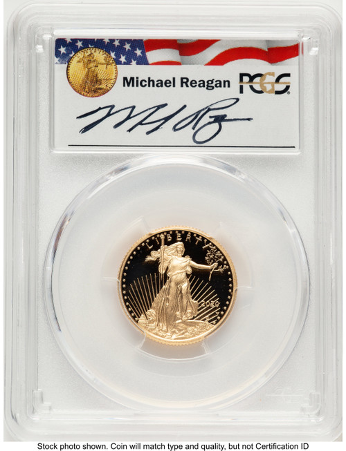2020-W Proof Gold Eagle 1/4 oz FDI Reagan Legacy Series Michael Reagan PCGS PR70