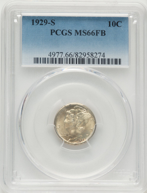 1929-S 10C FB Mercury Dime PCGS MS66