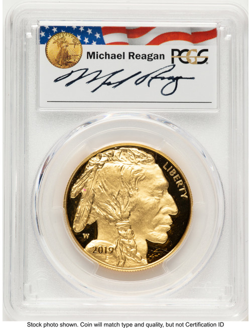 2019-W Proof Gold Buffalo 1 oz Reagan Legacy Series Michael Reagan PCGS PR70