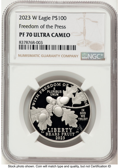 2023-W Proof Platinum Eagle 1 oz Brown Label NGC PF70
