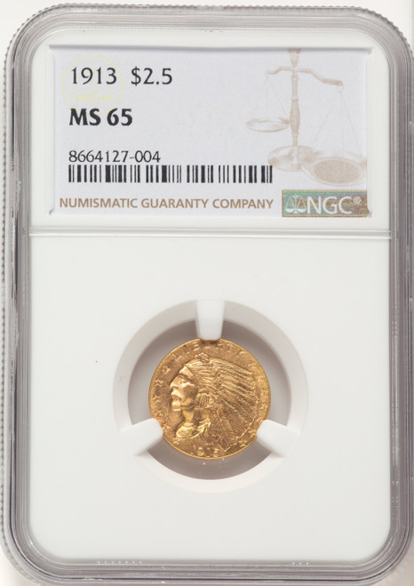 1913 $2.50 Indian Quarter Eagle NGC MS65
