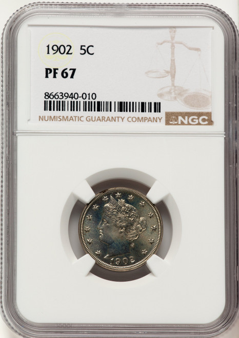 1902 5C Proof Liberty Nickel NGC PR67