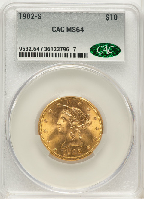 1902-S $10 Liberty Eagle CACG MS64