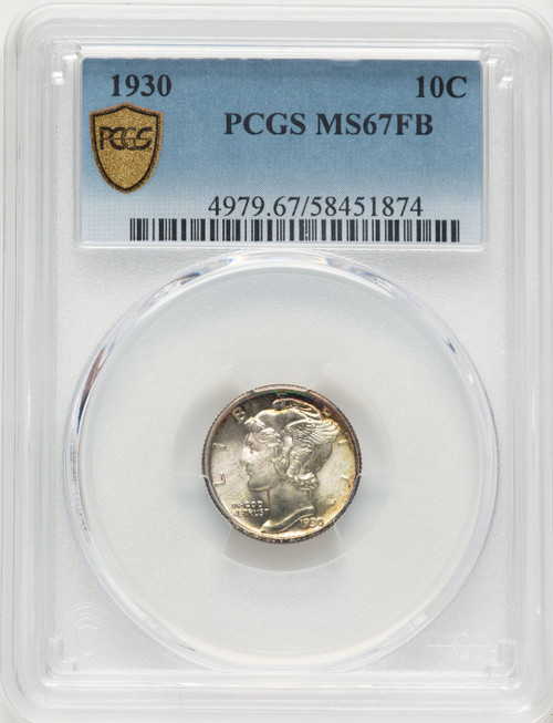 1930 10C FB Mercury Dime PCGS MS67