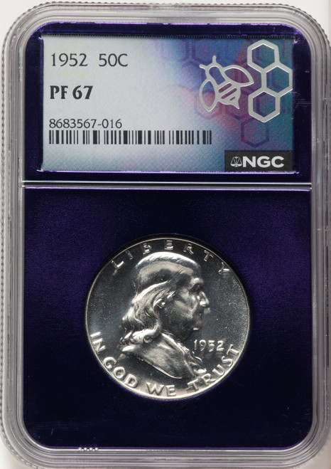 1952 50C Proof Franklin Half Dollar NGC PR67