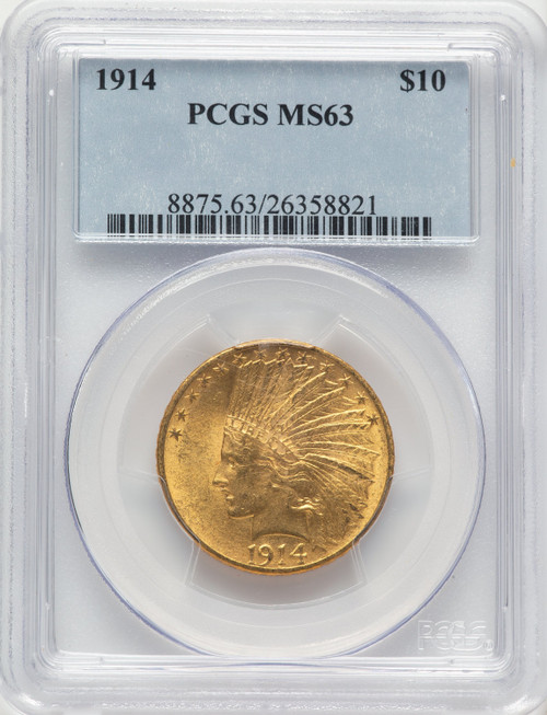 1914 $10 Indian Eagle PCGS MS63