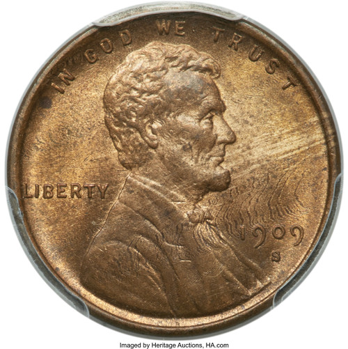 1909-S 1C VDB RB Lincoln Cent PCGS MS64