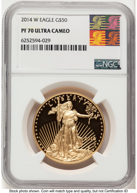2020-W Proof Gold Eagle 1/10 oz Reagan Bust Art NGC PF70 - LCR Coin