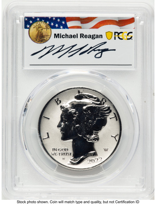 2022-W Palladium Eagle 1 oz REV Reagan Legacy Series Michael Reagan PCGS PR70