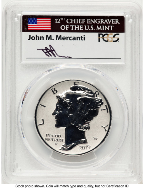 2019-W Palladium Eagle 1 oz REV FDI John PCGS PR70 Mercanti