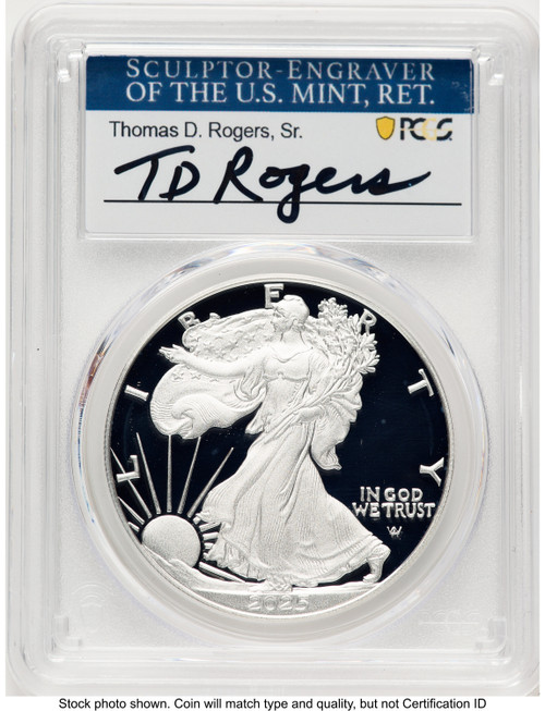 2025-W Proof Silver Eagle 1 oz TD Rogers PCGS PR70