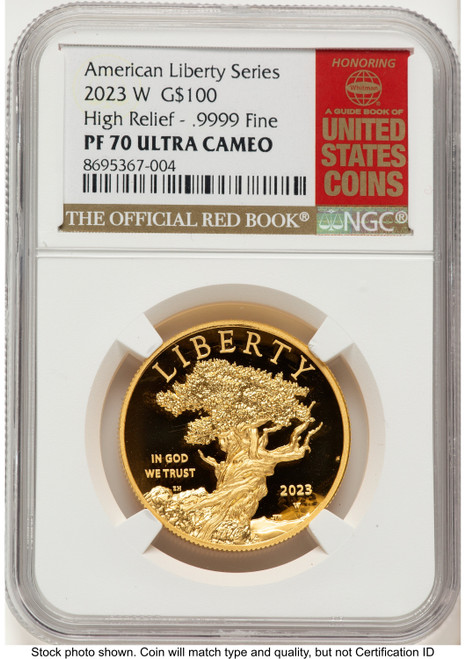 2023-W G$100 American Liberty High Relief Red Book NGC PF70