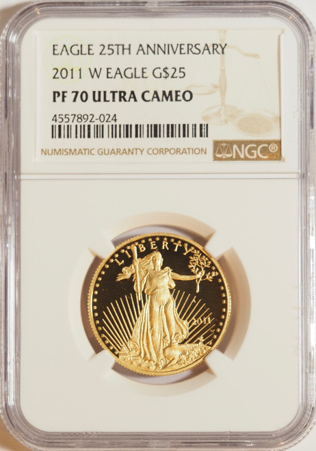 2011 1/2 oz U.S. Mint Proof Gold Eagle NGC PF70 Ultra Cameo