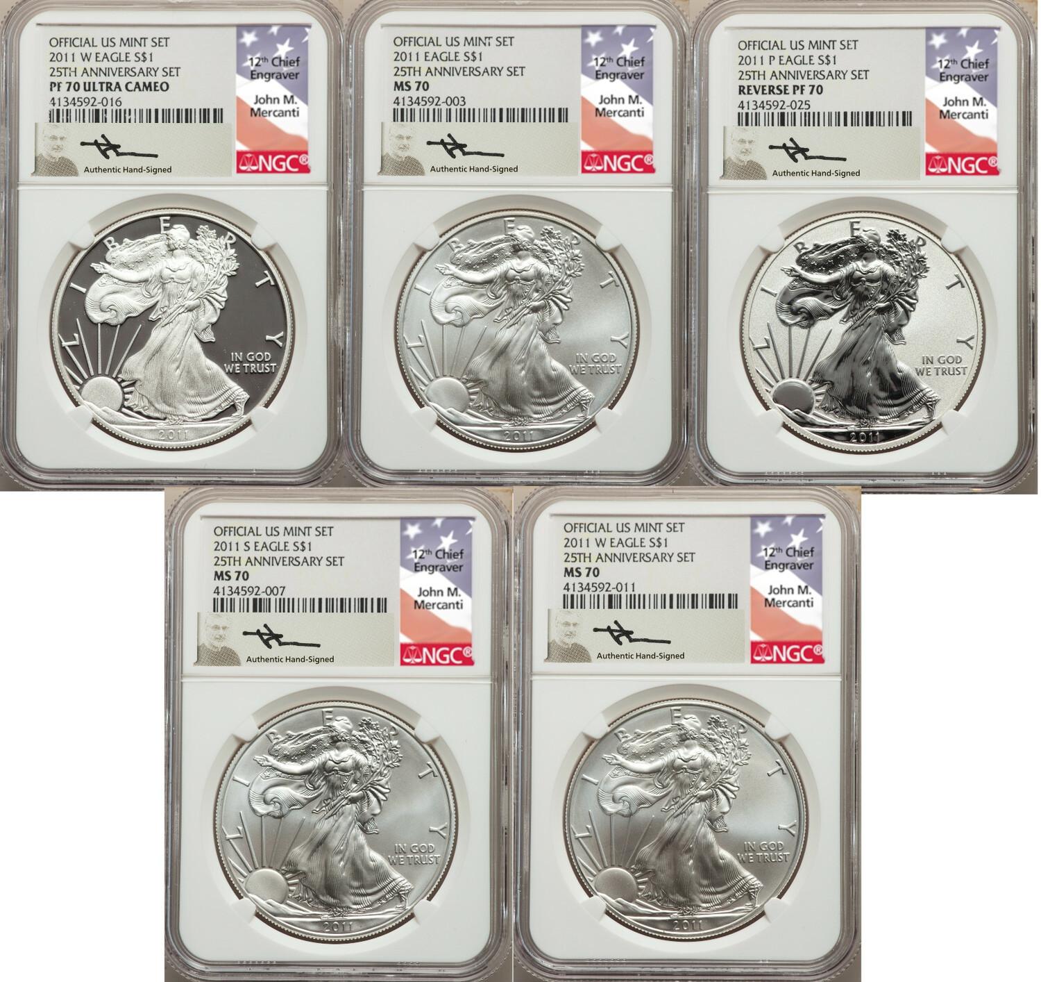 稀少　1932年 英　銀婚式記念 銀メダル 31mm NGC鑑定 2011-5coin-set-25th-anniv-