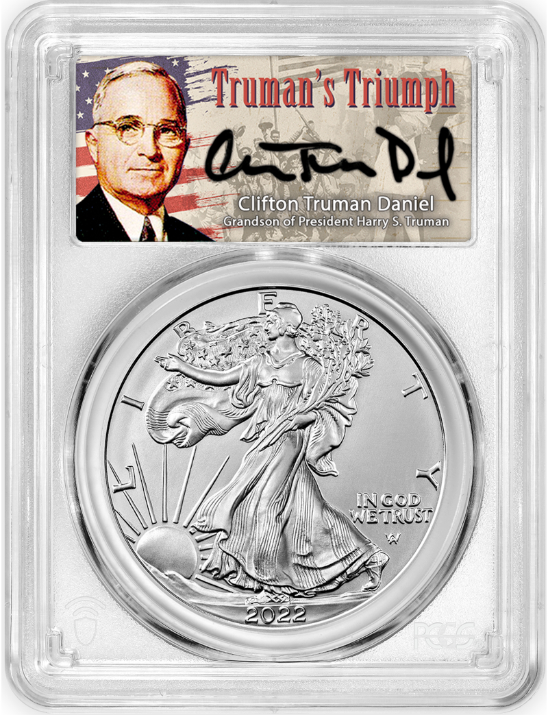 【新品】Silver Eagle イーグル銀貨2022 PCGS MS70 2022 (W) 1 oz American Silver Eagle MS-70 (First Day of Issue