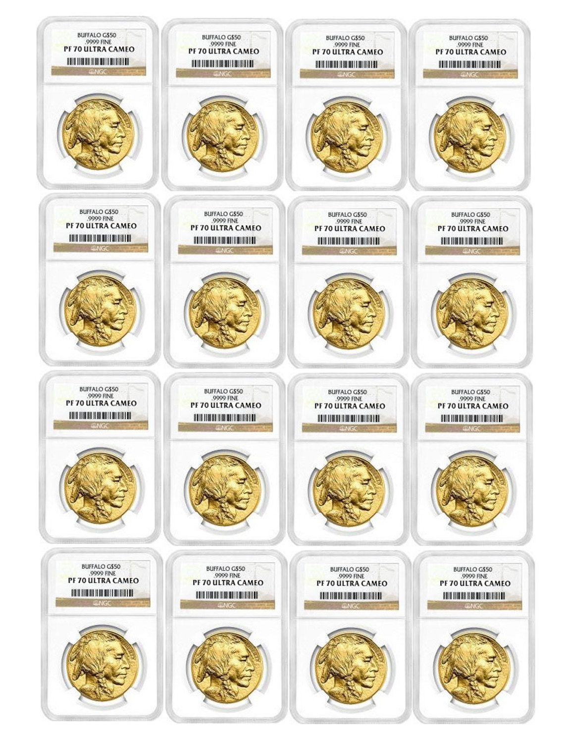 USA 24K金メッキ バッファロー 4枚セット gold-buffalo-set-obv__01816.