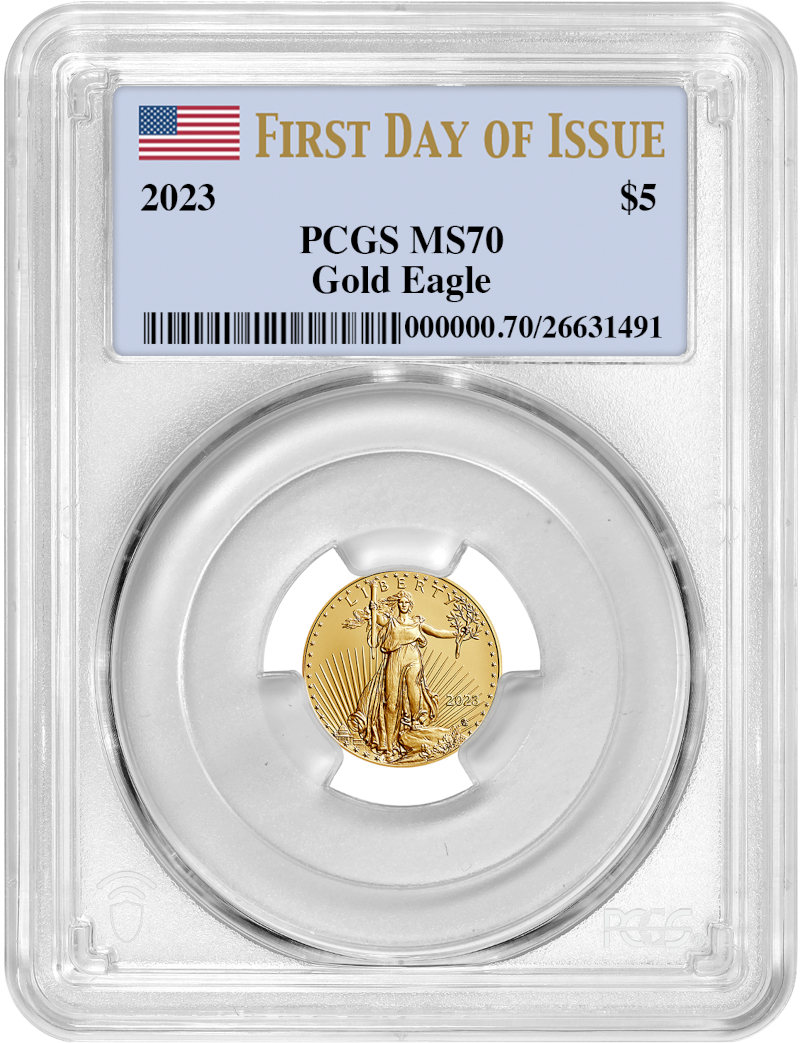 2023 $5 American Gold Eagle 1/10 oz PCGS MS70 | LCR Coin