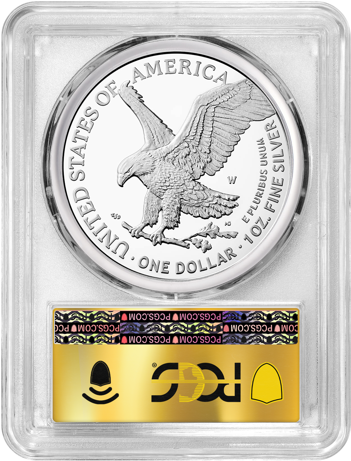 2023-W Proof Silver Eagle First Day of Issue Gold Label PCGS PR70
